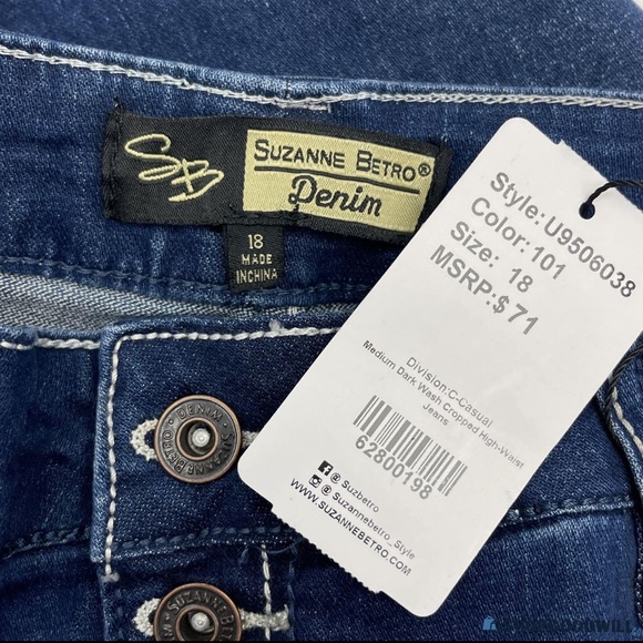 SUZANNE BETRO • Women’s Cropped Capri Jeans - Picture 8 of 8